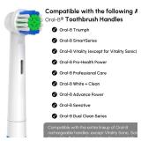Replacement Toothbrush Heads Compatible with Oral-B Braun, 4 Pcs Professional Electric Toothbrush Heads Brush Heads for Oral B Replacement Heads Refill Pro 500/1000/1500/3000/3757/5000/7000/7500/8000