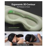 BENEUNDER Sleep Mask for Women Men,3D Contoured Cup Weighted Eye Mask, 100% Light Blockout Blindfold for Flight Nap Travel