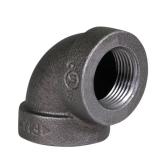 Supply Giant CTF336H 1-1/4\" Cast Iron Threaded 90 Degree Street Elbow for Industrial Piping or DIY Projects with Black Finish