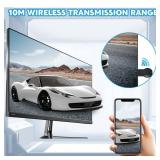 HDMI Wireless Display Adapter - WiFi 4K&1080P Mobile Screen Mirroring Receiver Dongle to TV/Projector Receiver Support Windows