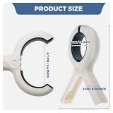 Extra Large Beach Towel Clips 8 Pack, 5.1 Inch Towel Clips for Beach Chairs Cruise Heavy Duty, Towel Holder Clips for Clothes Pool Boat, 2 Colors Khaki and Blue