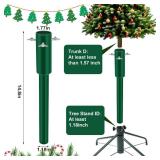 14.8\" Christmas Tree Height Extender with 3 Fixing Screws,Christmas Tree Riser Fit 0.5-1.57 Inch Tree Poles,Make Xmas Tree Taller for 4.5Ft to 6.5Ft Artificial Trees Xmas Seasonal Indoor Decor,Green