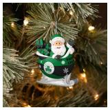FOCO - NBA 4\" Basketball Sleigh Resin Xmas Christmas Holiday Tree Hanging Ornament