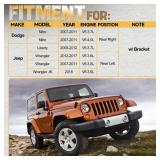 WildGear Rear Brake Caliper Fit For Jeep Wrangler JK/Jeep Liberty/Jeep Wrangler/Dodge Nitro # 165046, 68003774AA, 68003775AA, 68003778AA, 18-B5046, 18-P5046, 18-5046