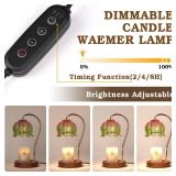 Funistree Glass Candle Warmer Lamp with Timer, Electric Candle Warmer Lamp, Graduation Birthday Gifts for Women Girls, Flower Candle Light Warmer Gifts, Aromatic Candle Warmer for Vintage Home Decor