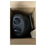 Amazon Basics Ceramic Space Heater, Portable Indoor Heating Solution, With Overheat and Tip-Over Protection, Thermostat, Non-Oscillating, 1500W, 7.52\"D x 6.34\"W x 9.45\"H, Black