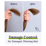 Keranique Shampoo and Conditioner for Damaged Hair - Anti-Breakage, Damage Control Set for Thinning Hair - Intense Repair, Deep Conditioning, Anti-Hairfall Routine w/Keratin - Great for Colored Hair