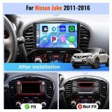 [4+64G] Realdio Android 15 Car Radio for Nissan Juke 2011-2016 Wireless CarPlay Android Auto, 9 Inch IPS Touch Screen Car Stereo with GPS, WiFi, Bluetooth 5.0, FM/RDS, 32EQ, Backup Camera
