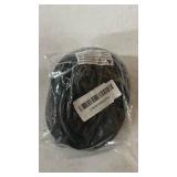 SEPXUFORE Tie Out Rope Dog Leash, Long Tether 8-10-13-15-20-25-30-35-40-45-50-65FT Heavy Duty Nylon Check Cord for Medium Large Dogs Outdoor Playing Camping Backyard (Black, 3/8\" x 25ft)