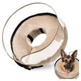 BARKLESS Dog Cone, Inflatable Dog Cone After Surgery for Large Breeds, Soft Surgery Collar with Enhanced Anti-Licking Guard Shield for Pets, Patented Protective Donut Collar