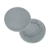 uxcell 2 Pack Stool Covers Round, 11-15 Inch Bar Stool Covers Washable Dustproof Slipcover Seat Cushion with Elastic for Bar Kitchen Living Room Decor, Gray