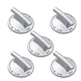 Allstare WP74009147 Stove knobs Replacement Parts for Whirlpool Jenn-Air Stove Parts Cooktop Knobs 7733P389-60 JDR8880RDW JGR8775RDB Whirlpool Gas Range Parts Oven Knob Burner Control Knobs 5 Pcs