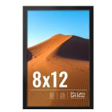 LaVie Home 8x12 Picture Frame for Wall Display, 8x12 Black Picture Frame with HD Plexiglas, 8 x 12 Frame 1 Pack, Display Frame for Vertical or Horizontal, Classic Collection