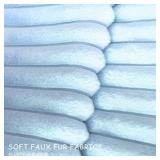 2 Pack 18x18 Pillow Cover Velvet Pillow Covers, Faux Fur Square Throw Pillow Covers for Living Room Decorations Throw Pillow Case, Throw Pillow Cover Cushion Cover for Sofa Bedroom Car, Light Blue