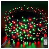 BlcTec Christmas Lights Indoor Outdoor 300 LED 108FT UL Certified Christmas Tree Lights with 8 Modes, Waterproof, Timer, End to End Connectable String Light for Trees, Patio Xmas Decor, Red Green