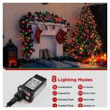 BlcTec Christmas Lights Indoor Outdoor 300 LED 108FT UL Certified Christmas Tree Lights with 8 Modes, Waterproof, Timer, End to End Connectable String Light for Trees, Patio Xmas Decor, Red Green