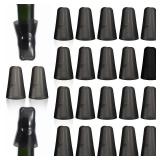 24 Pieces Translucent Liquor Pourer Covers Universal Bottle Pour Dispenser Liquor Bottle Covers Liquor Bottle Covers Bottle Cover Dust for Home Kitchen Tools Supplies (Black)