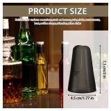 24 Pieces Translucent Liquor Pourer Covers Universal Bottle Pour Dispenser Liquor Bottle Covers Liquor Bottle Covers Bottle Cover Dust for Home Kitchen Tools Supplies (Black)