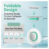 RUGUO Sitz Bath for Toilet Seat - Yoni Steam Seat - Sitz Bath for Hemorrhoids and Postpartum Care - Portable Bidet BPA Free - Foldable Basin for Epsom Salt Soak - Green