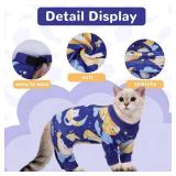 PUMYPOREITY Cat Hair Sticky Shirt â Breathable & Lightweight, Reduces Shedding Fur Pajamas, Prevents Licking Wounds After Surgery, Cat Sweaters - Soft & Machine Washable, Blue, M