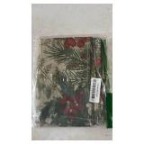 Artoid Mode Holly Pine Cone Christmas Table Runner, Seasonal Winter Kitchen Dining Table Decoration for Home Party Decor 13x72 Inch