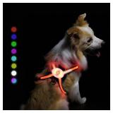 Light Up Dog Harness 2025 LED Dog Harness with RGB Multi-Color Mode & Super Bright TPU Strip, USB Rechargeable, Waterproof, Adjustable Glow in The Dark Harness for Night Walking Safety, Avoid Accident