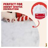 JOYIN 1 LB Fake Snow Cotton Christmas Decorations, Soft Snow Blanket for Christmas Village Accessories Indoor Winter Artificial White Clouds Craft Indoor Home Decor Tree Snowman Scene Display