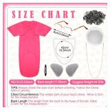 Talltalk 7 Pcs Wolf Grandma for Dogs Halloween Old Lady Costume Dogs Set with Cardigan Wig Glasses Necklace Hat for Halloween Dog Party Cosplay Dress up Outfit