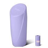 SGLRT Car Trash Can Bin with Lid - Car Garbage Can Cup Holder - Light Purple Mini Leakproof Vehicle Garbage Bin with 20pcs Trash Bags-Automotive Organizers and Storage for Front Back Seat Accessories
