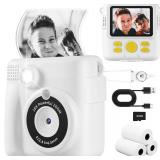 Kids Camera Instant Print, Safe Toddler Camera, HD Digital Cameras 16X Digital Zoom & 32G SD Card, 2.4ââScreen Instant Print Cameras for Kids, 4 5 6 7 8 9 10 Year Old Girl & Boy Birthday Gif