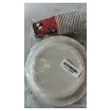 Birthday Party Supplies,68 pcs Party Decorations include 6 Different Style Paper Plates,2 Large Tablecloth,Happy Birthday Banner,Napkins and Cups for Boys Girls Decor, Serve 15+ Guest