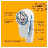 Conair Fabric Shaver and Lint Remover, Battery-Operated Portable Clothes Shaver with 3 Settings, Fuzz Remover for Sweaters, Clothing and Furniture, Large 2-Inch Shaving Head, White