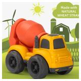 Aigitoy Toddler Car Toys for 1-3 Year Old, BPA Free, Phthalates Free, PVC, Dump Truck, Mixer Cement, Easter Christmas Birthday Gifts for 2 3 4 Year Boy Girl. Dishwasher Safe, Recycled Plastic
