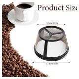 JJUNW 2Pack Reusable 8-12 Cup Basket Coffee Filter Replaces your Paper Coffee Filters, BPA Free
