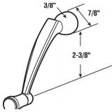 Prime-Line H 3958 3/8 In. Champagne (Tan) Diecast Crank Handle, fits Pella Windows (Single Pack)
