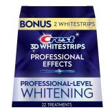Crest 3D Whitestrips Professional Effects â Teeth Whitening Kit, 22 Treatments (20 + 2 Bonus), Each with 1 Upper/1Lower, 44 Strips â Crest 3DWhite Teeth Whitening Strips