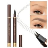 Espoce 2 Pack Eyebrow Pen, Waterproof Microblading Eyebrow Pencil, 4 Tip Precise Eye Brow Makeup Pen for Women to Effortlessly Create Hair Like Natural Brows, Non Dry Out and Last All Day (Blonde)
