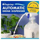 The Magic Tap Automatic Drink Dispenser - Hands-Free Beverage Dispenser for Fridge - Perfect for Milk, Juice - Gifts for Women & Men - 1 Pack, White