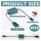 Relaxweex 2 Pcs Coaxial LED Mini Light Power Connector Green Christmas Light Adapter Plug Green Connector Cords Christmas Tree Replacement Parts