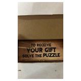 Gejoy Secret Puzzle Box Cash Gift Wooden Puzzle Box for Adults Brain Teaser Wooden with Hidden Compartments for Christmas Cash Gift(Brown,18 x 8 x 4.8 cm,Plywood)