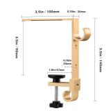 Acrridi Stocking Hangers for Mantel,4 Pcs 2 in 1 Adjustable Fireplace Christmas Stocking Holder,No-Drill, Easy to Install Garland Hanger for Christmas Decorations,Fits 0.1â-3.5âMantles (Gold