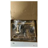 Acrridi Stocking Hangers for Mantel,4 Pcs 2 in 1 Adjustable Fireplace Christmas Stocking Holder,No-Drill, Easy to Install Garland Hanger for Christmas Decorations,Fits 0.1â-3.5âMantles (Gold