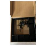 Doll Clothes Closet/Wardrobe Large Plus 10 Hangers, Doll Accessories Display Box, Clothes Storage for Figures, Portable Storage for Fashion Doll Clothes, Gift (Black)