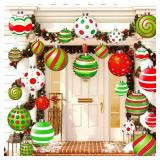 Huwena 24 Pcs Christmas Outdoor Decorations Hanging Ornaments Christmas Yard Signs Double Sided Lawn Decorations for Xmas Party Porch Lawn Decor (Novel Style)