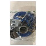 DAVCO 2\" ID Ã 25 ft Pool Backwash Hose, Heavy Duty Reinforced Blue PVC Lay Flat Water Discharge Pump Hoses For Swimming Drain Pools and Clean Filters, with Aluminum Camlock C and E Fittings