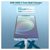 iPhone Fast Charger,Extra Long iPhone Charger Fast Charging 10Foot 2Pack i Phone Chargers 10FT USB C to Lightning Cable Cord Adapter for iPhone 14 Pro Max/14 Plus/13 Mini/13/12/11/X/XR/SE/iPad/AirPods