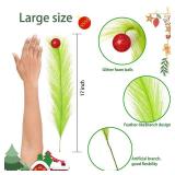 8 Pcs Christmas Tree Topper,17 Inch Christmas Tree Decorations,Red Green Christmas Tree Picks Ornaments for Tree Decorations