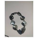 Mother of Pearl and Onyx Beaded Necklace Set