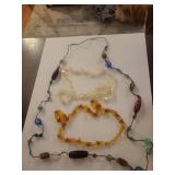 Mixed Gemstone and Amber Bead Collection