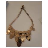 Rose Gold Geometric Statement Necklace